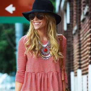 Statement necklace tribal turquoise